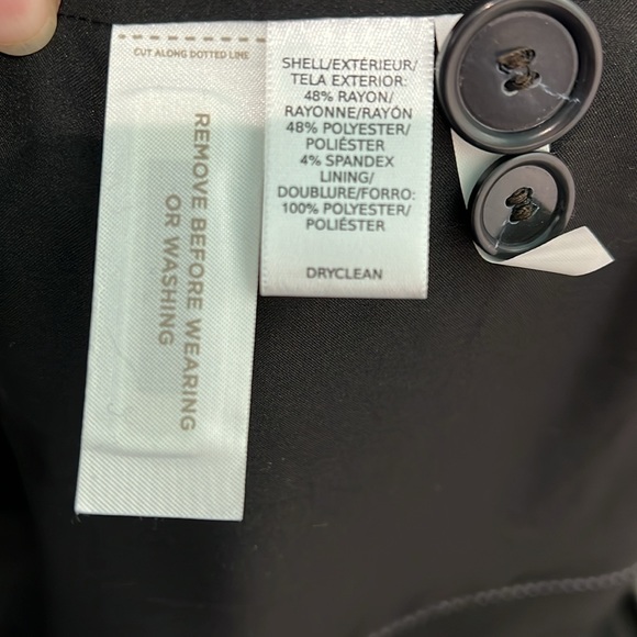 LOFT Black Fully Lined Blazer Size 12 - Picture 7 of 7